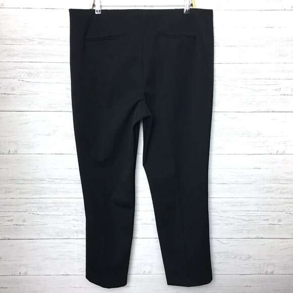 NEW Talbots Women's Black Dress Pants Side Zipper Straight Leg size 18 length 30 - Picture 2 of 10